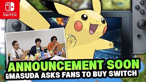 Pokémon Switch Rumour Pokemon Switch Announcement Soon And Masuda Asks