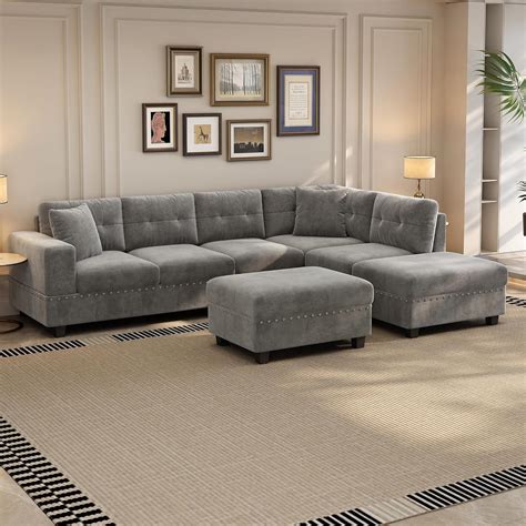 P Purlove Modern Sectional Sofa For Living Room L Shape