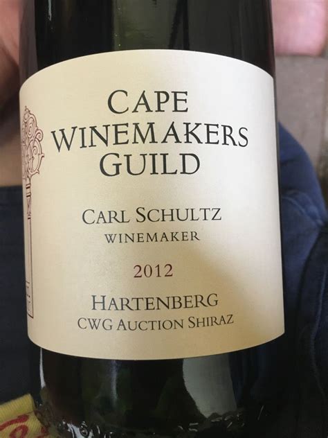 2014 Hartenberg Shiraz Cape Winemakers Guild Estate South Africa