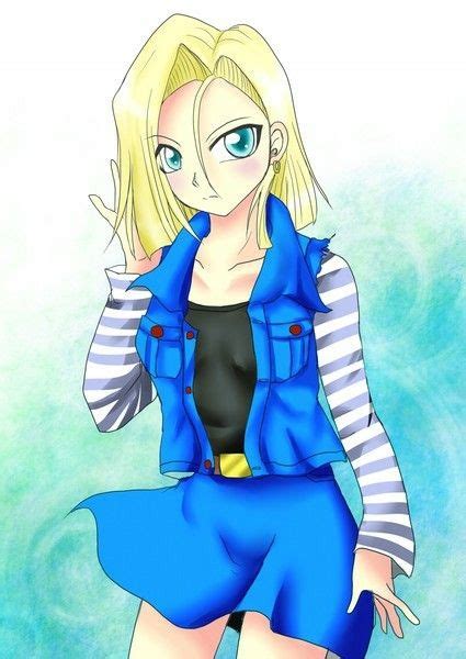 A Drawing Of A Blonde Haired Woman In A Blue Dress And Jean Jacket With