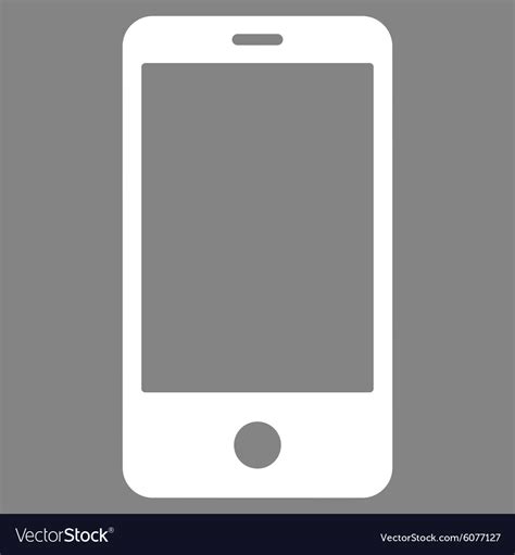 Smartphone Flat White Color Icon Royalty Free Vector Image