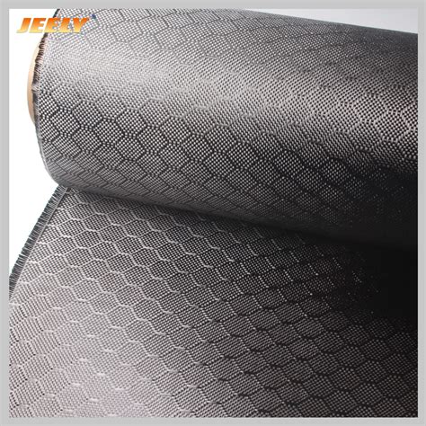 Black Color 3k 240gsm 030mm Hexagonal Honeycomb Carbon Fiber Fabric