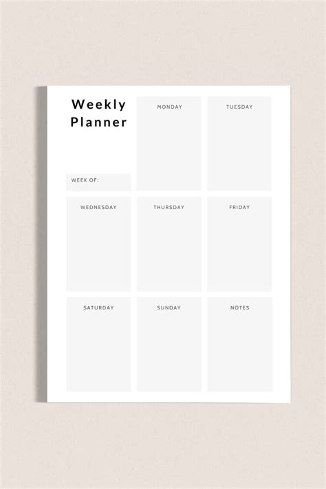 Minimalist Weekly Planner Free Printable — Gathering Beauty