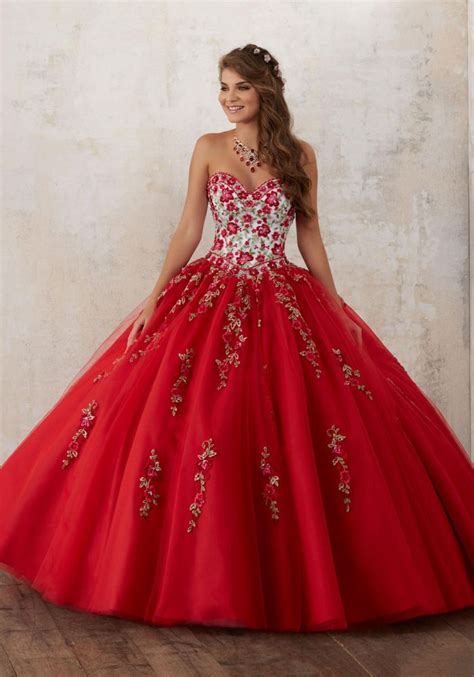 Valencia By Mori Lee 60014 Floral Embroidered Ball Gown French Novelty