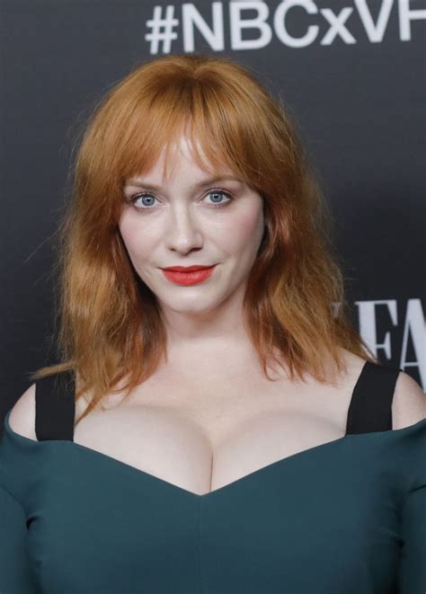 She is said to have an ideal woman body shape. CHRISTINA HENDRICKS at NBC and Vanity Fair's Celebration ...