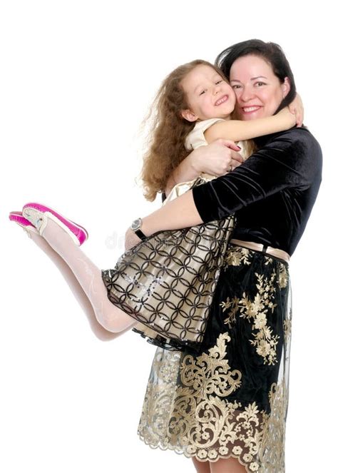 Mother And Little Daughter Gently Embrace Stock Image Image Of Positive Care 127029179