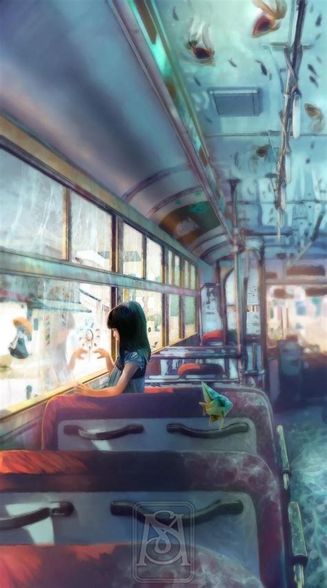 Autobus Animation Art Anime Artwork Anime Scenery