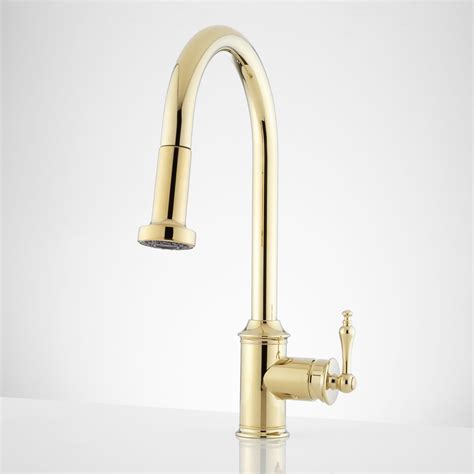 The faucet has a single hole and a single handle but of excellent quality. Southgate Single-Hole Pull-Down Kitchen Faucet | Signature ...