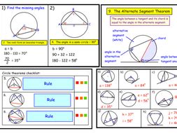 When a quadrilateral is inscribed in a circle, each pair of opposite angles must be supplementary. Circle Theorems (ppt) | Teaching Resources