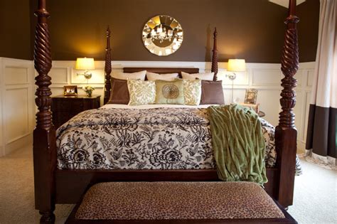 Master Bedroom Brown And Cream Cincinnati By Karen Spiritoso Home