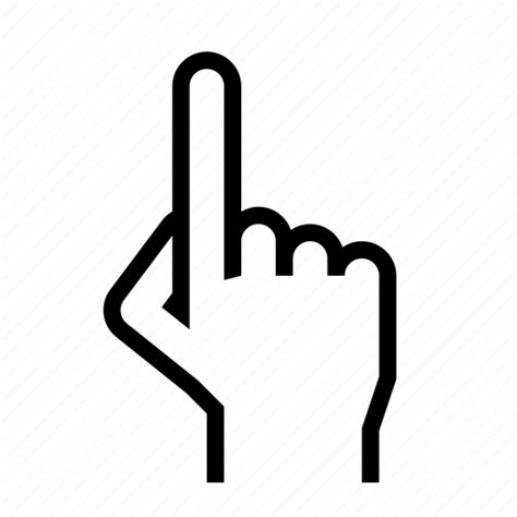 Finger Gesture Hand One Poke Icon