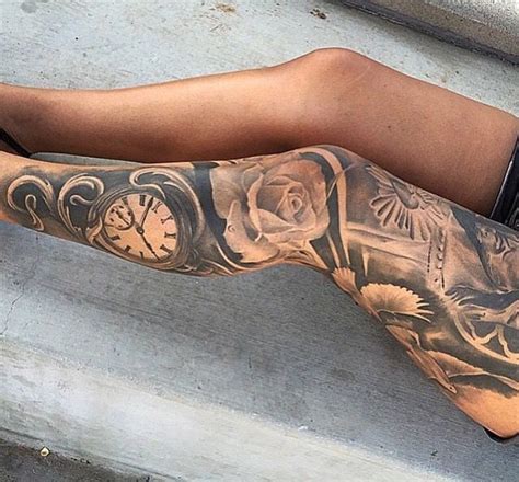 Beautiful Sleeve Leg Leg Tattoos Leg Tattoos Women