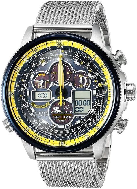 Citizen Eco Drive Jy8031 56l Mens Blue Angel Navihawk At Chronograph