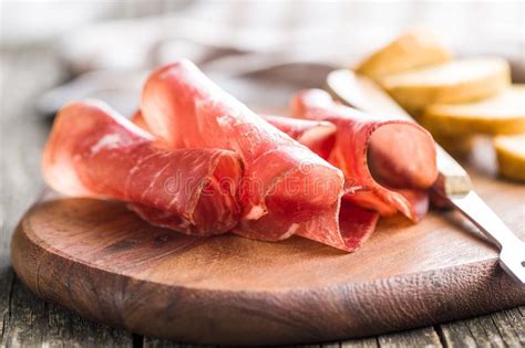 Sliced Prosciutto Stock Photo Image Of Appetizer Beef