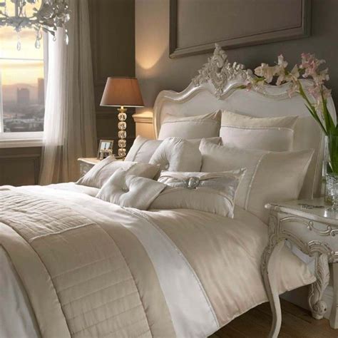 Cream And White Bedding Luxury Bedoom With Fascinating Upholstered