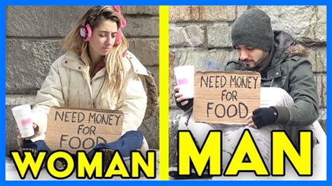 guys vs girls homeless experiment video recording i was inspired to do this video when i