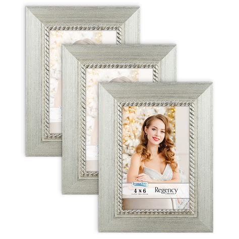 Buy Icona Bay 4x6 Picture Frames Silver 3 Pack French Baroque Style