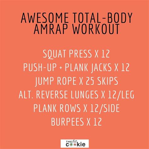 Get Fit In Less Time Total Body Amrap Workout The Fit Cookie