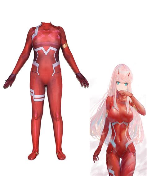 Zero Two Darling In The Franxx Cosplay Costume 3D Printed Lycra Spandex