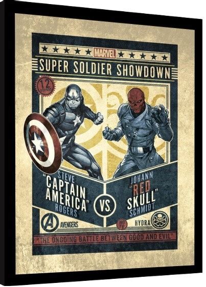 Marvel Comics Captain America Vs Red Skull Framed Poster Buy At