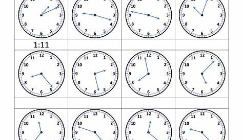 Free Printable Telling Time Worksheets - FREE PRINTABLE TEMPLATES