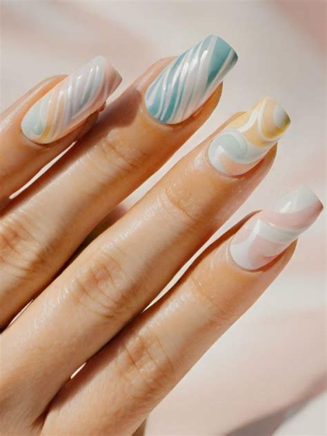 115+ Best White Swirl Nail Designs and Ideas to Try in 2024 | Sarah Scoop
