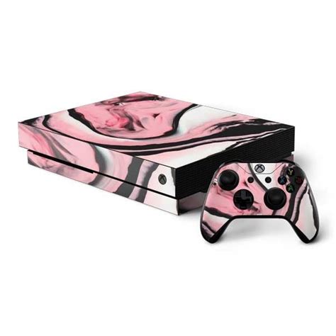Pink Marble Ink Xbox One X Bundle Skin Xbox One Xbox Pink Cases