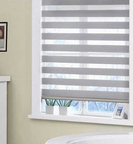 Roll up blinds are an attractive way to cover your windows, but they can be tricky to roll up evenly. New Double Layer Zebra Roller Blinds Blackout Free ...