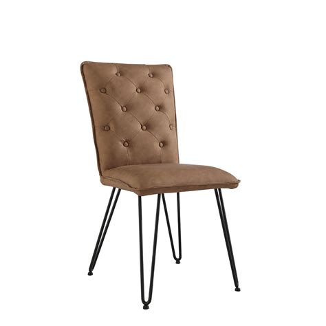Studded Lounge Chair With Hairpin Legs