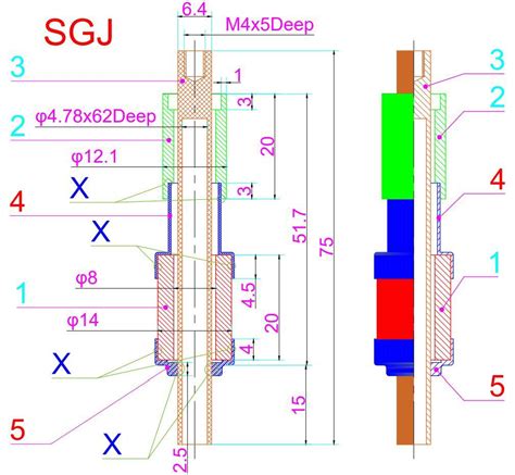 Sgj Ceramic Metal Seal Assemblie Electrode Insert Conductor Insert