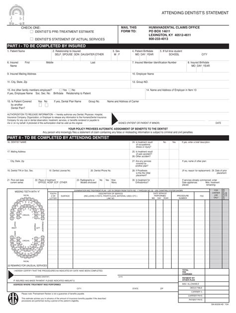 Humana Dental Claim Form Fill Out And Sign Online Dochub