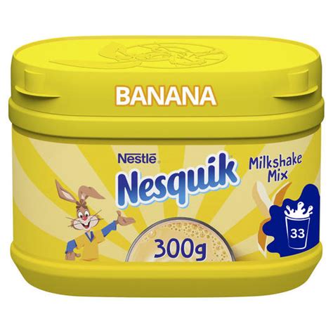 Nesquik Banana Flavoured Milkshake Powder 300g Tub Milkshakes