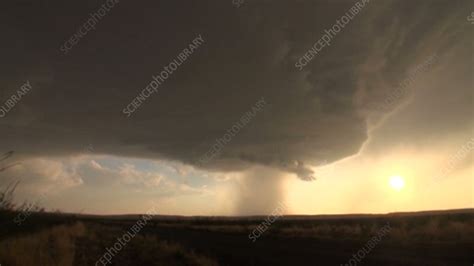 Supercell Thunderstorm New Mexico USA Time Lapse Footage Stock