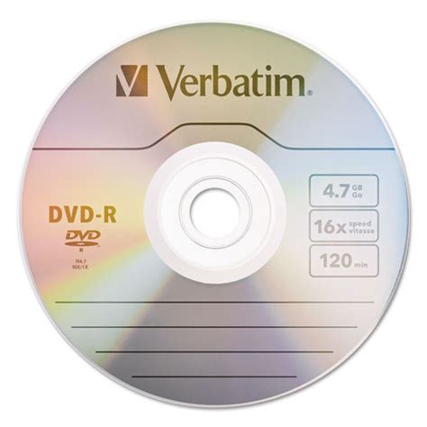 Dvd R Recordable Disc 4 7 Gb 16x Spindle Silver 100 Pack Cds Dvds Verbatim®