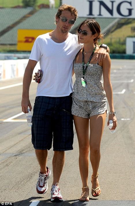 Jenson Button And Girfriend Jessica Michibata Take Romantic Stroll Around The Hungarian Grand