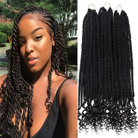 Buy Inch Senegalese Twist Crochet Hair Braids Curly Ends Synthetic Hair Extension Curly