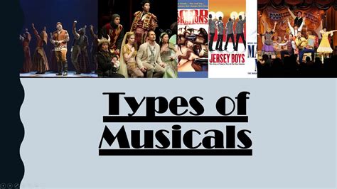 History Of Musical Theatre With Mr Lawrence Types Of Musicals YouTube