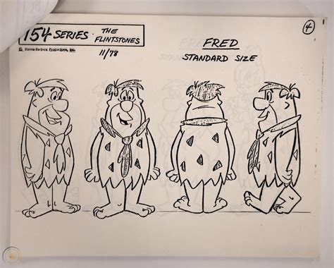 The Flintstones Lot Of Model Sheets And Drawings Hanna Barbera