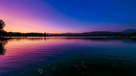 Sunset Landscape Lake Horizon