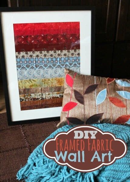Diy Framed Fabric Wall Art No Sew Craft Happy Strong Home