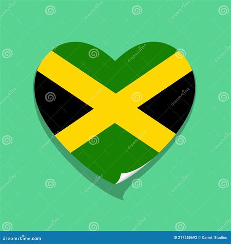 i love jamaica flag heart stock vector illustration of patriotism 217255692