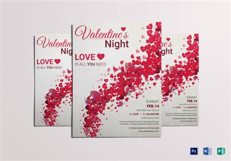 60 Fabulous Psd Valentine Flyer Templates Word Publisher