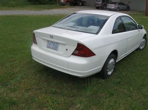 Find Used 2001 White Honda Civic Lx Two Door Coupe For Sale In