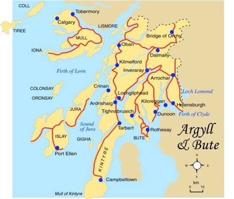 Argyll And Bute Argyll And Bute Map