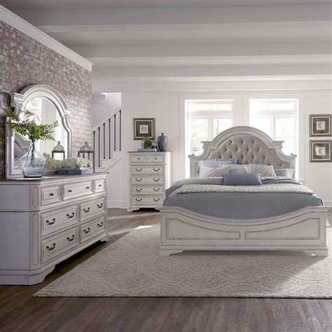 A white king bedroom set pairs well with just about any decor, making personalization a breeze. Buy Liberty Furniture Magnolia Manor (244-BR) Panel ...