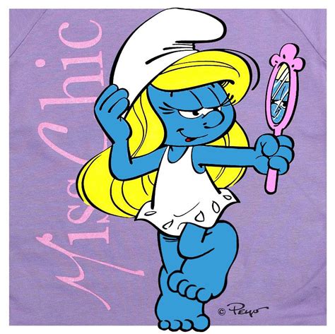 Miss Chic Smurfette And The Mirror Smurfette Favorite Cartoon