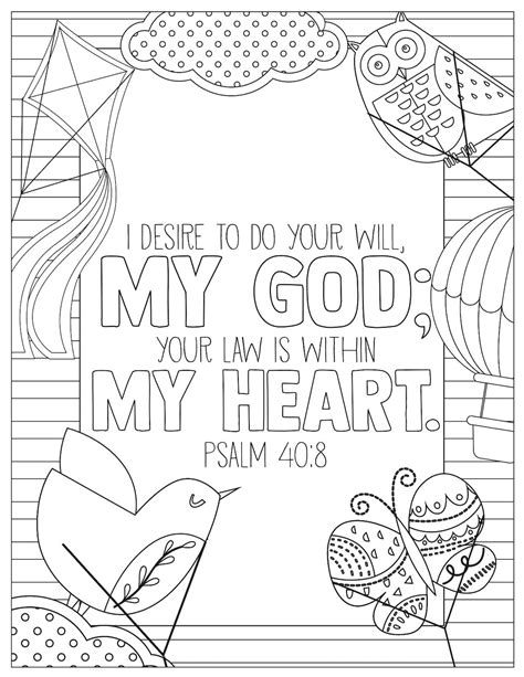 Bible Verse Coloring Page Preschool Printable