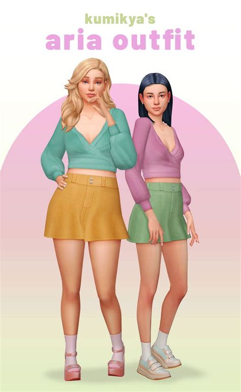 Aria Outfit Kumikya On Patreon Sims 4 Sims 4 Mods Clothes Sims 4