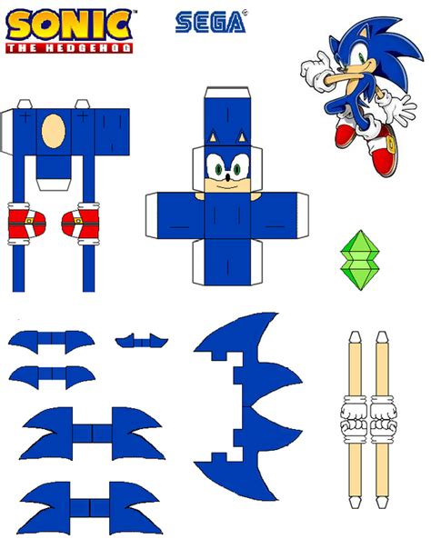 Sonic Papercraft Templates