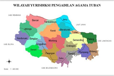 Peta Wilayah Yurisdiksi Pengadilan Agama Tuban